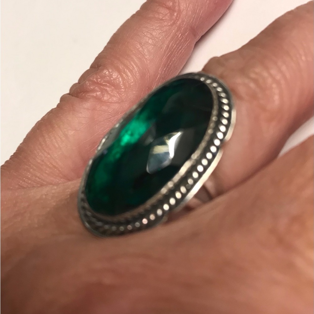 Chrome Diopside Stamped 925 Sterling Silver Ring